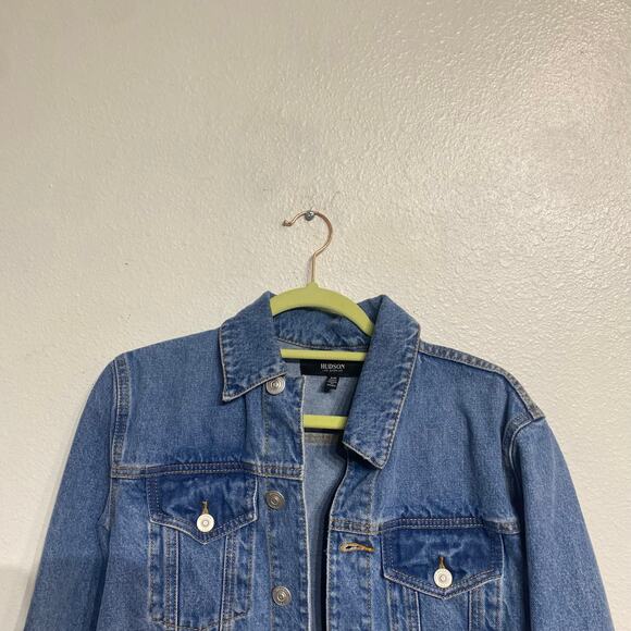 Hudson Blue Denim Jean Jacket Sz S - Picture 3 of 12